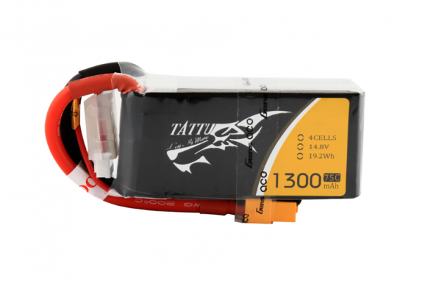 Tattu FPV無人機電池 1300mAh 14.8V 75C 4S1P