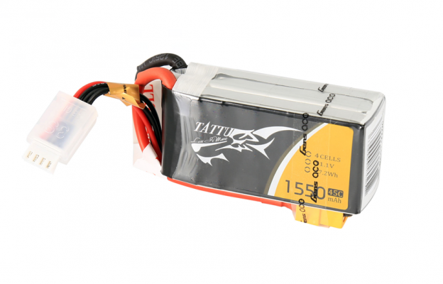 Tattu 1550mAh 14.8V 45C 4S1P FPV電池