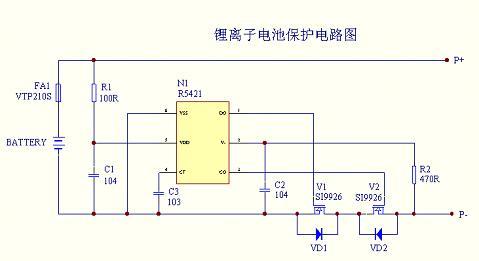 鋰電池保護電路基礎原理圖