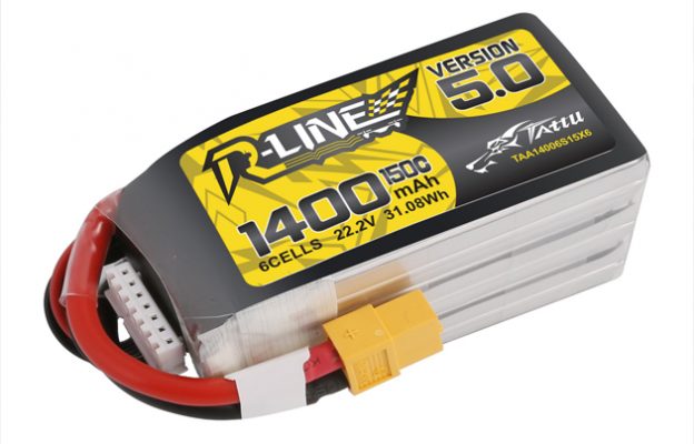 fpv無人機電池Tattu R-Line 5.0版本 1400mAh 22.2V 150C 6S1P