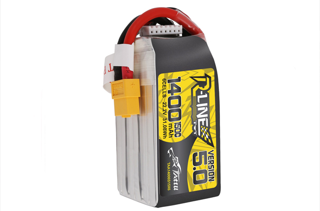 fpv無人機電池Tattu R-Line 5.0版本 1400mAh 22.2V 150C 6S1P