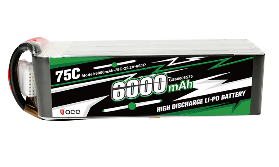 22.2V6000mAh航模飛機電池6S1P_75C