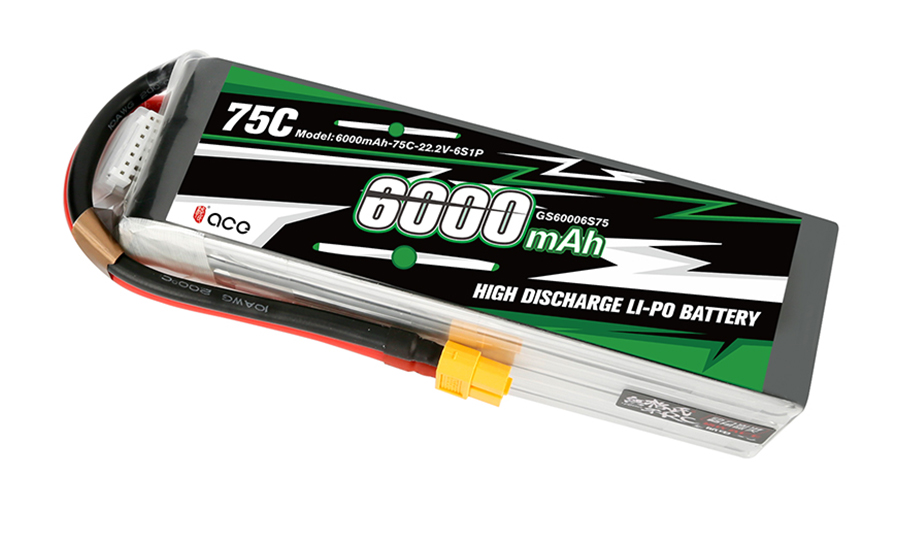 22.2V6000mAh航模飛機電池6S1P_75C